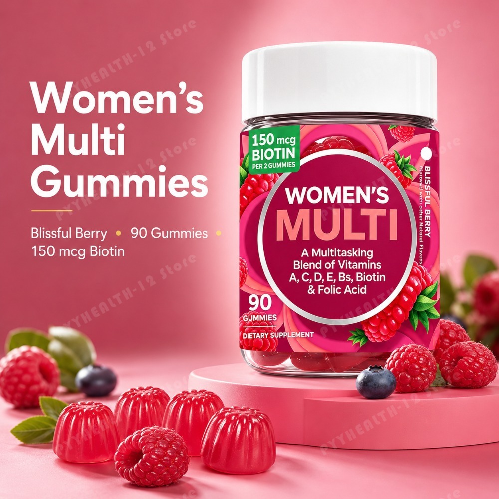 Multivitamin Gummy Adult - Gomme multivitaminiche da donna, 90 pezzi,