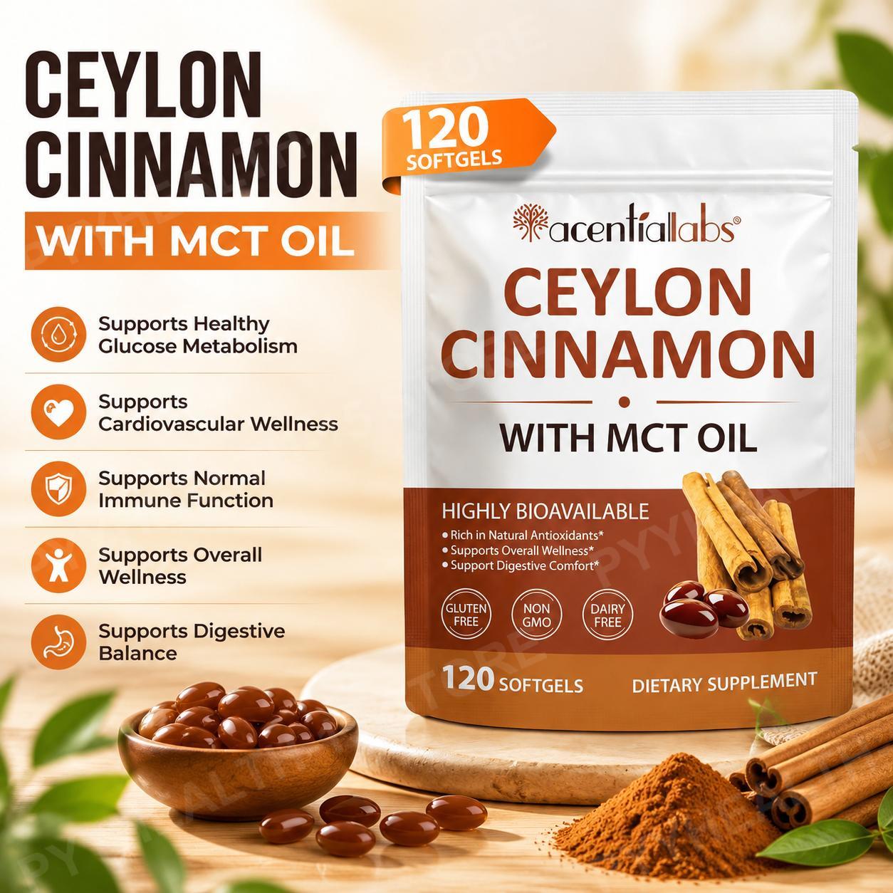 Mct Oil Coconut - Cannella del Ceylon con Olio MCT